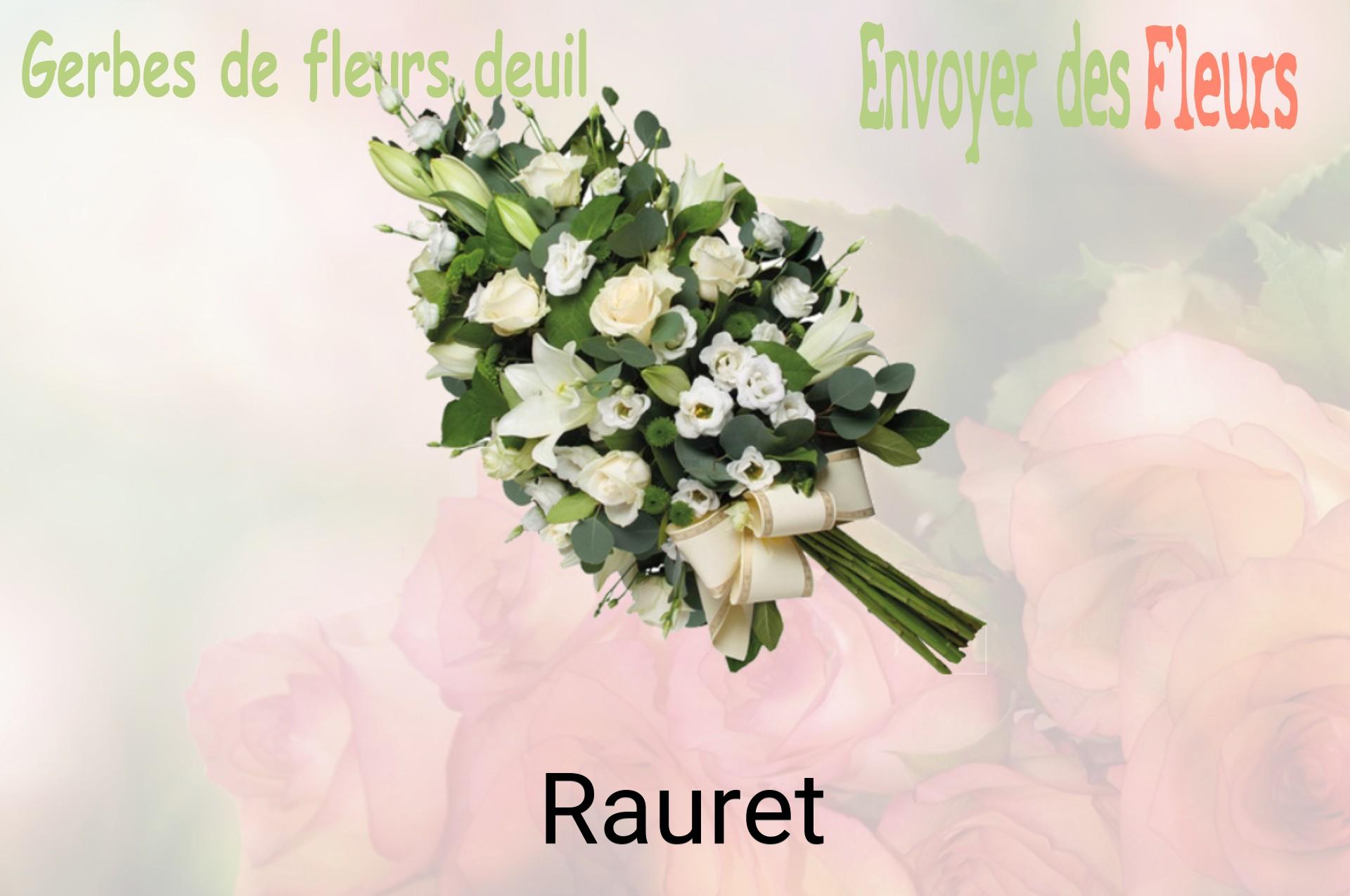 Gerbe de fleurs de deuil livrée à Rauret